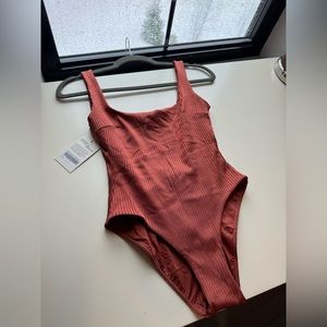 Monday Swin Sardinia one piece in copper rib